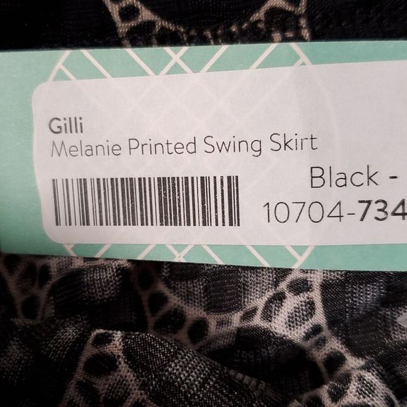 NEW NWT Gilli Melanie Style Swing Skirt Size Small Stitch Fix Black/Tan Ovals - Picture 4 of 6